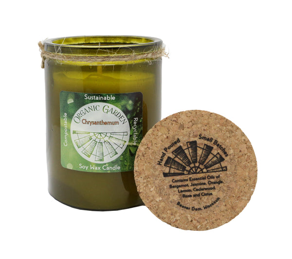 Chrysanthemum 12 oz Soy Blend Organic Garden Jar Candle