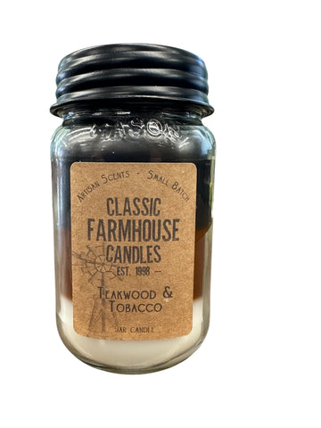 Teakwood Tobacco 18oz 3 Layer Jar Candle