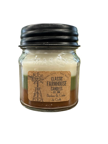 Bamboo and Cedar 10oz 3 Layer Jar Candle
