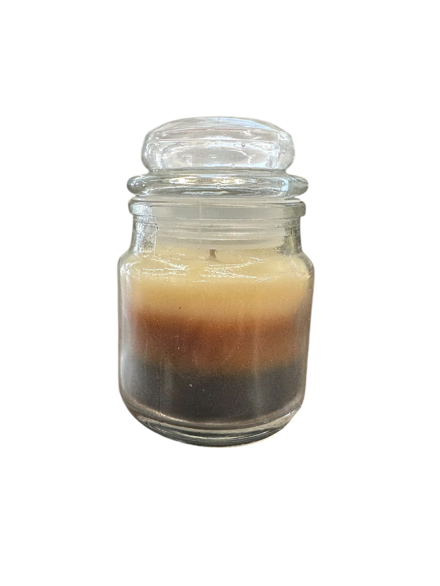 Black Amber 4oz 3 layer jar candle