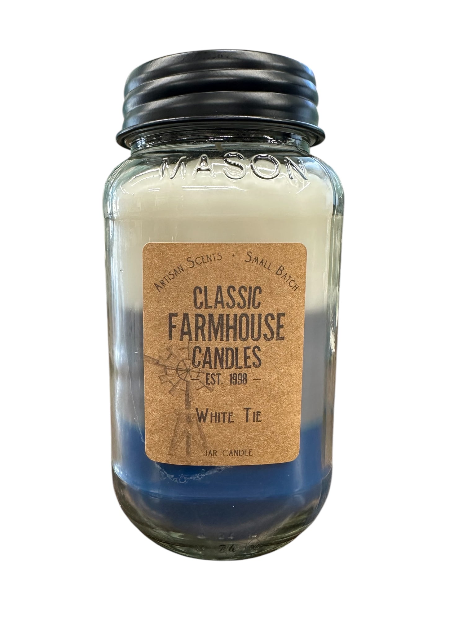 White Tie 28oz 3 Layer Jar Candle