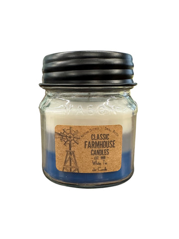 White Tie 10oz 3 Layer Jar Candle