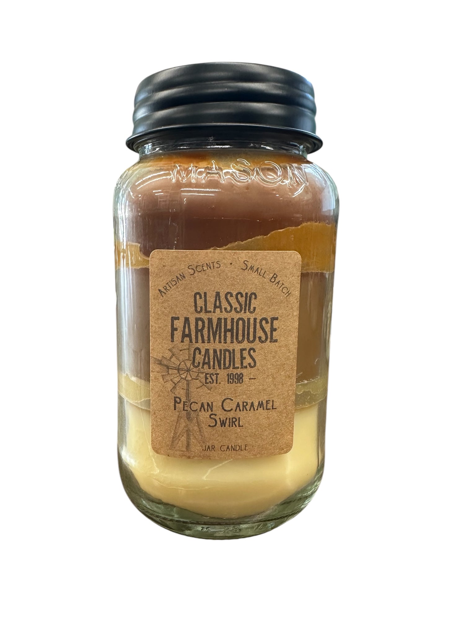 Pecan Caramel Swirl 28oz 3 Layer Jar Candle