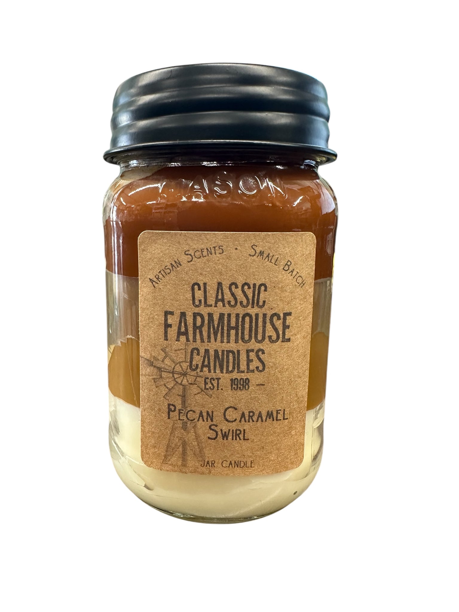Pecan Caramel Swirl 18oz 3 Layer Jar Candle