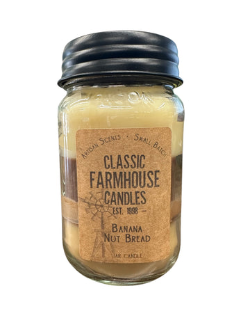 Banana Nut Bread 18oz 3 Layer Jar Candle