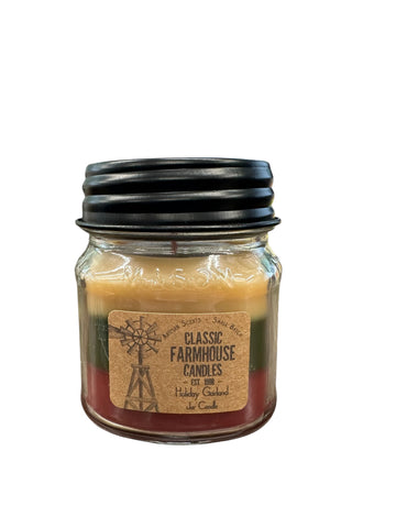 Holiday Garland 10oz 3 Layer Jar Candle