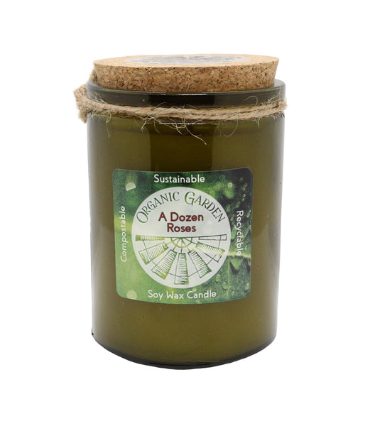 A Dozen Roses 12 oz Soy Blend Organic Garden Jar Candle
