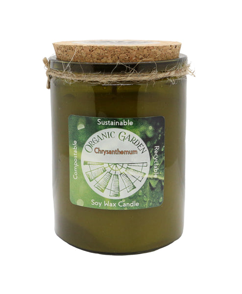 Chrysanthemum 12 oz Soy Blend Organic Garden Jar Candle