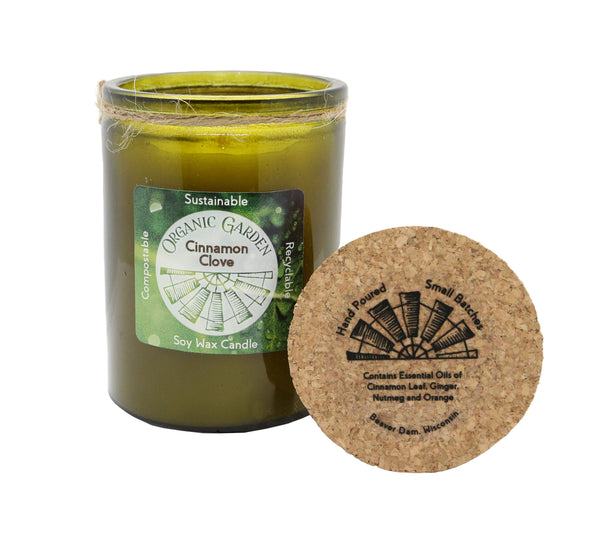 Cinnamon Clove 12 oz Soy Blend Organic Garden Jar Candle