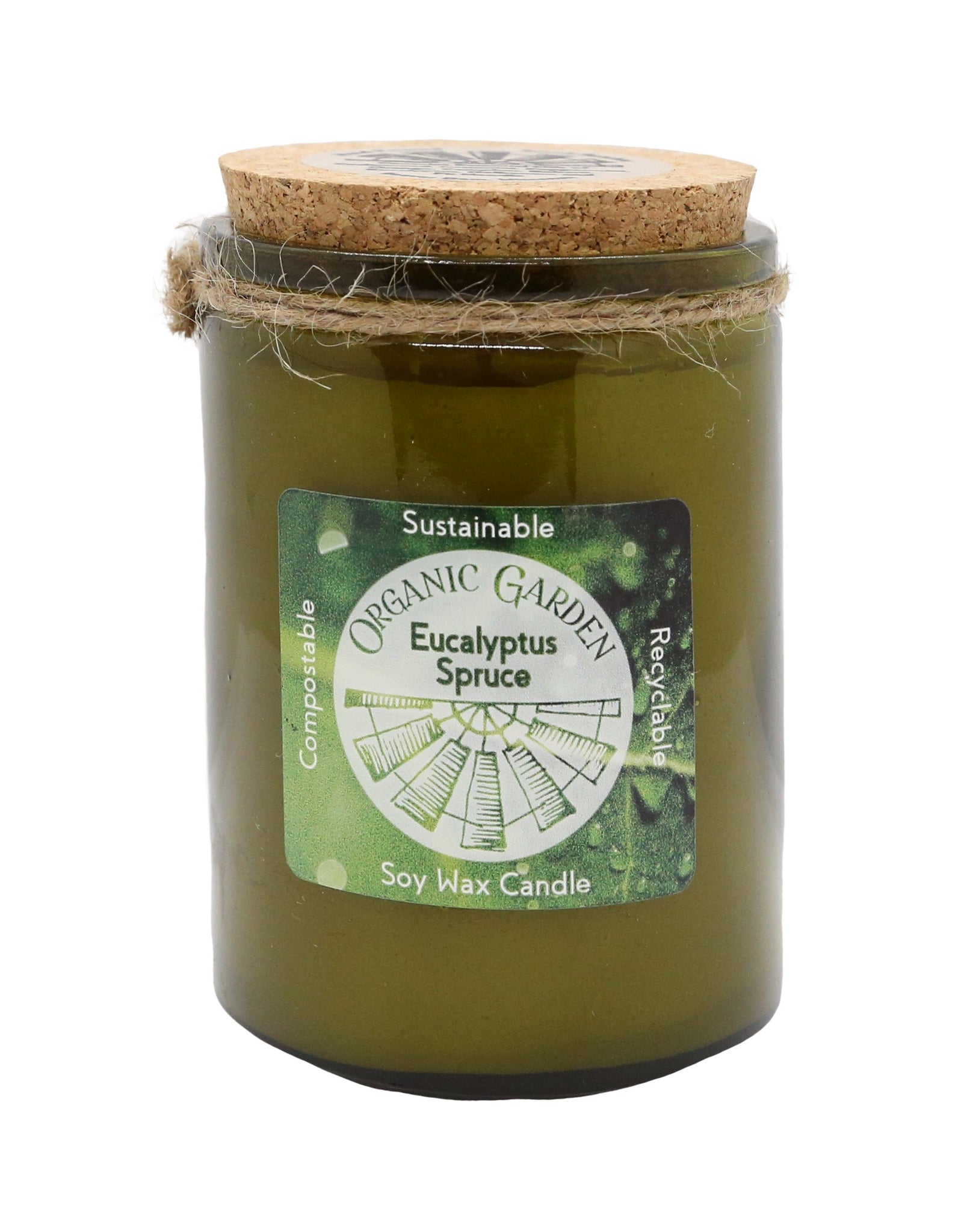 Eucalyptus Spruce 12 oz Soy Blend Organic Garden Jar Candle