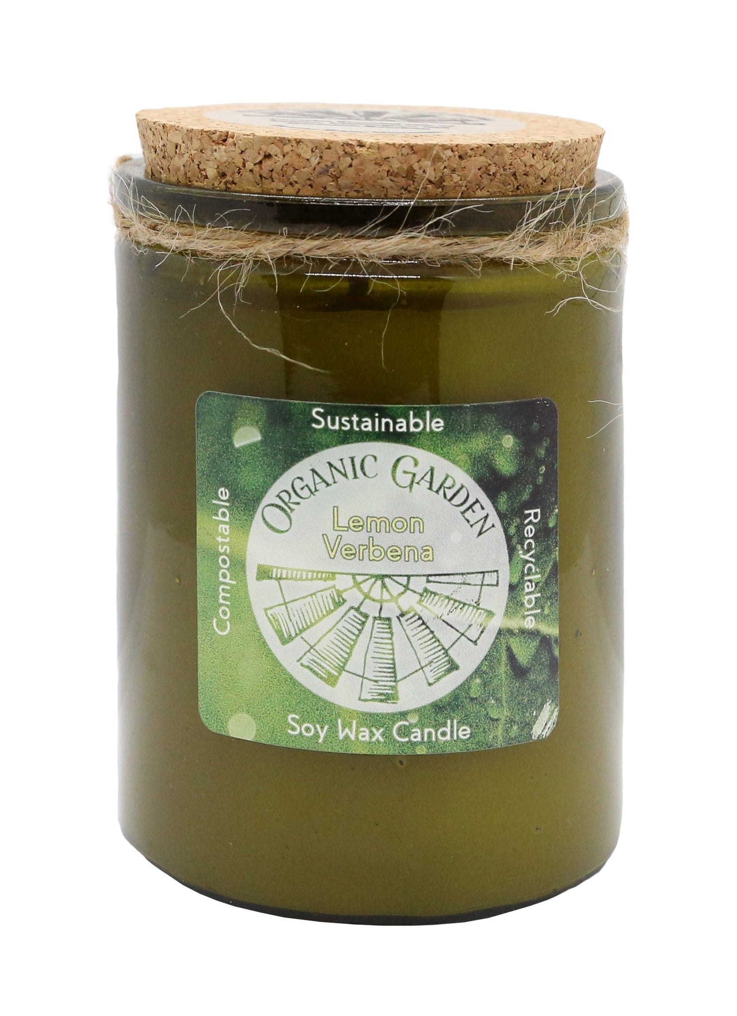 Lemon Verbena 12 oz Soy Blend Organic Garden Jar Candle