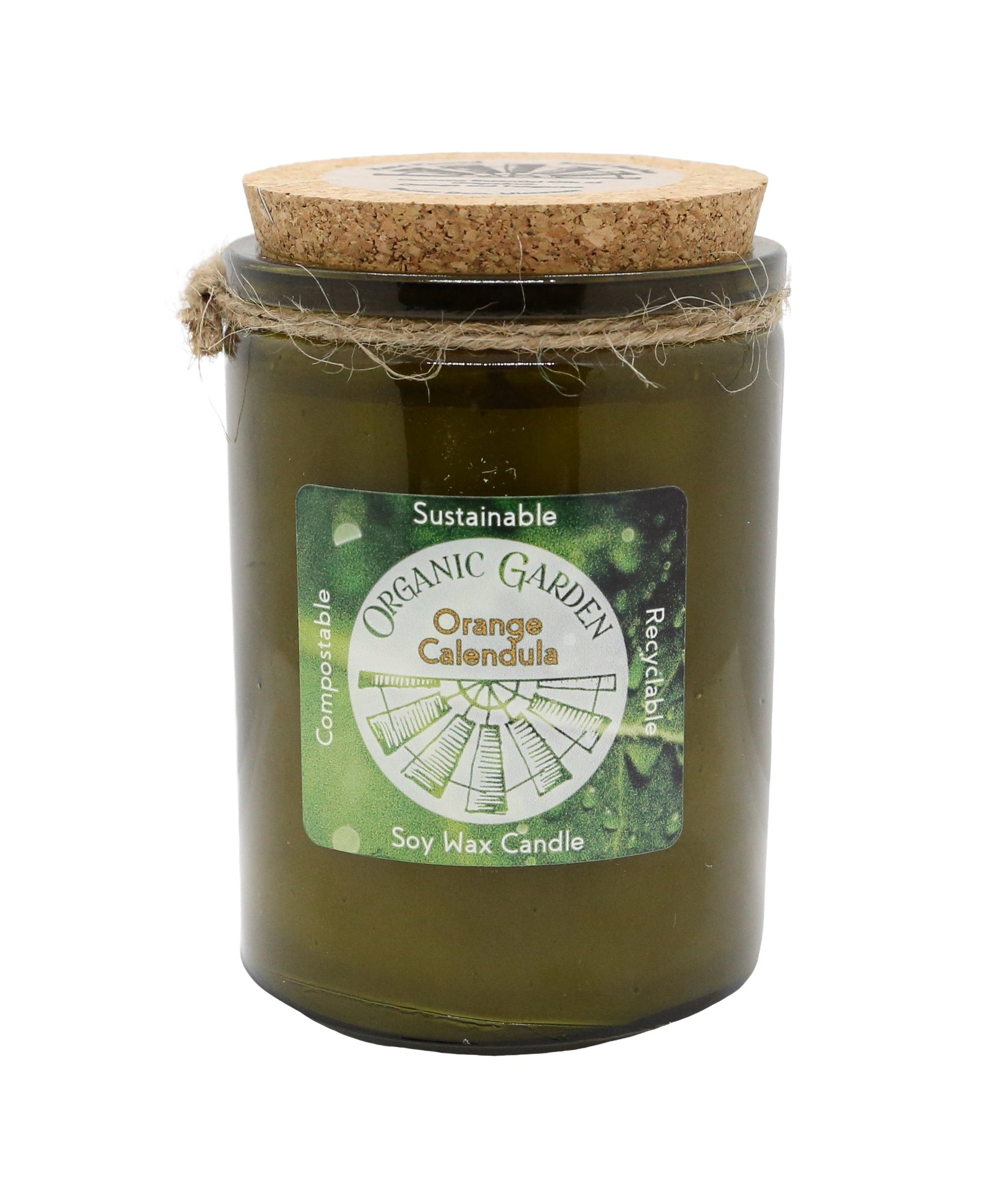 Orange Calendula 12 oz Soy Blend Organic Garden Jar Candle