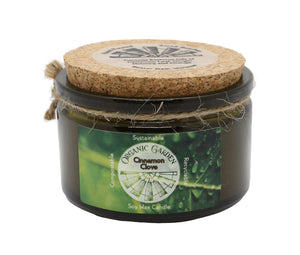 Cinnamon Clove 4 oz Soy Blend Organic Garden  Jar Candle