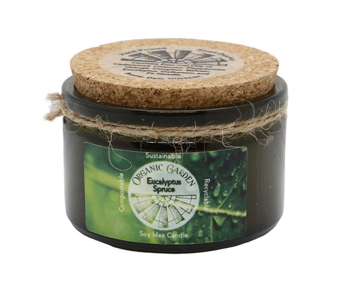 Eucalyptus Spruce 4 oz Soy Blend Organic Garden  Jar Candle