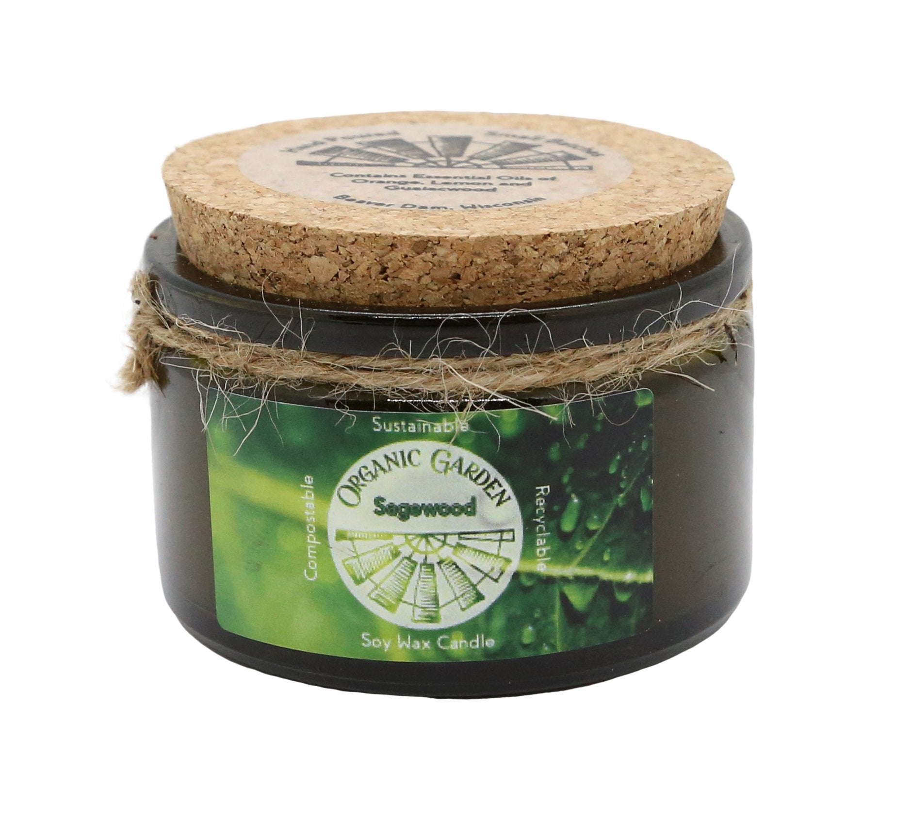 Sagewood 4 oz Soy Blend Organic Garden  Jar Candle